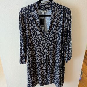 Avenue Leopard Cheetah Print Tunic 26/28 NWT
